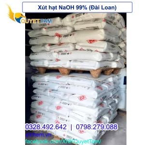 Xút hạt Đài Loan NaOH 99%, Caustic Pearl, 25kg/bao